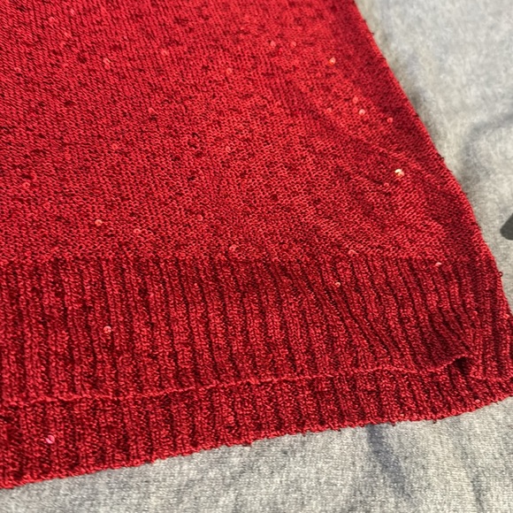 Like new Emaline Woman 3X Red Cowlneck Sparkle Sweater - Picture 9 of 10